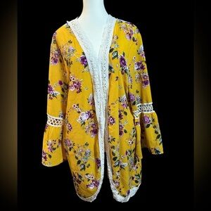 No Boundaries Yellow Floral Blouse